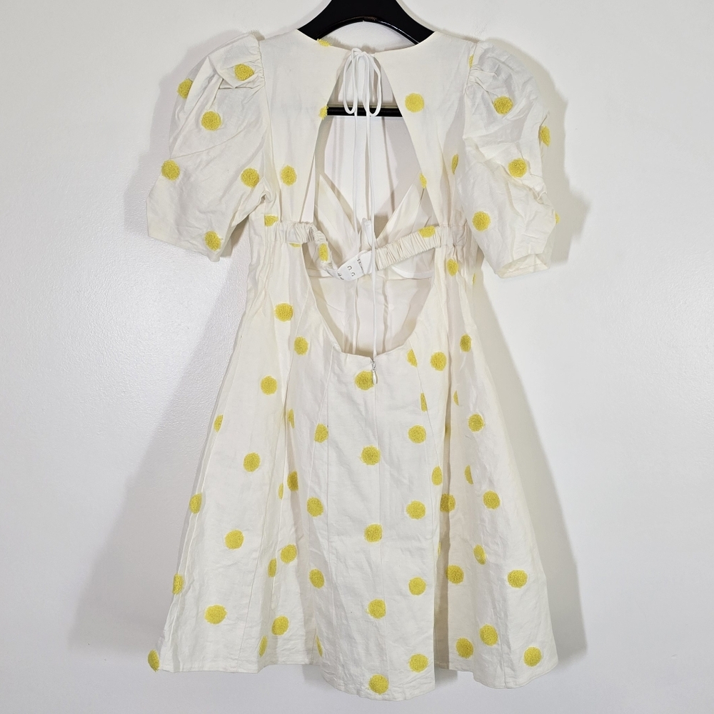 For Love & Lemons Claude Mini Dress Polka Dot Medium NWT New - Picture 5 of 10
